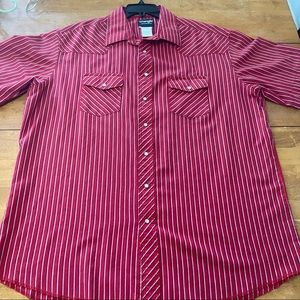 Vintage Wrangler Western Shirts Pearl Snap Button Up Cowboy Shirt Size 18 XL